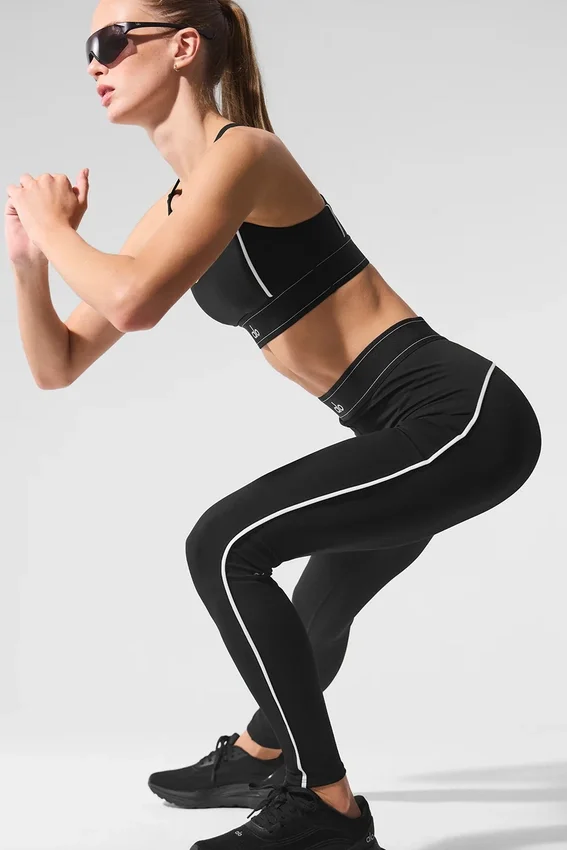 Legginsy „Suit Up” High-Waist marki Airlift – czarne/białe
