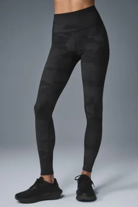 Legginsy Vapor w kamuflażu z wysokim stanem | Legginsy damskie