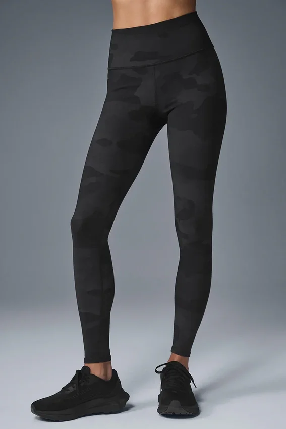 Legginsy Vapor w kamuflażu z wysokim stanem | Legginsy damskie