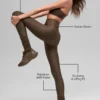 Legginsy zimowe Airlift Winter Warm High-Waist – kolor Espresso