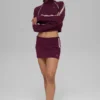 Mini spódnica Track Star – bordowa