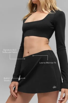 Mini spódniczka Alo Softsculpt Precision – czarna