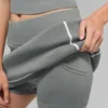 Mini spódniczka Highline z prążkowanej dzianiny sweterkowej – Lunar Grey/White