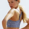 Opaska Gingham Airlift So Smooth – granatowa w kratkę