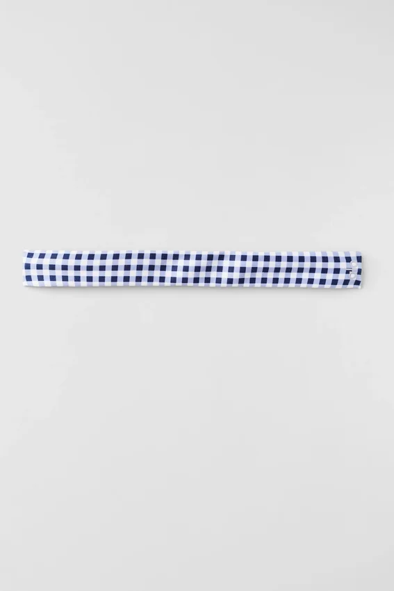 Opaska Gingham Airlift So Smooth – granatowa w kratkę