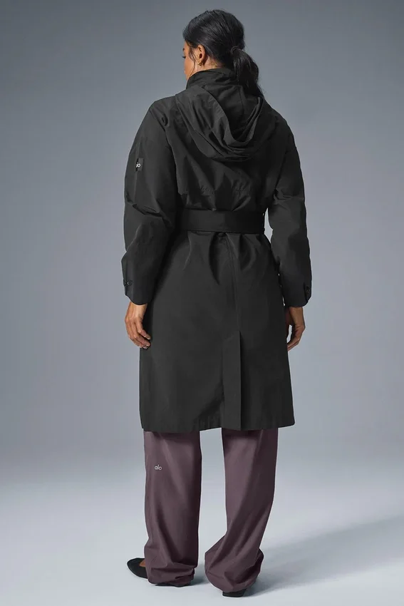 Płaszcz typu trench „Crinkle on the Move” – czarny