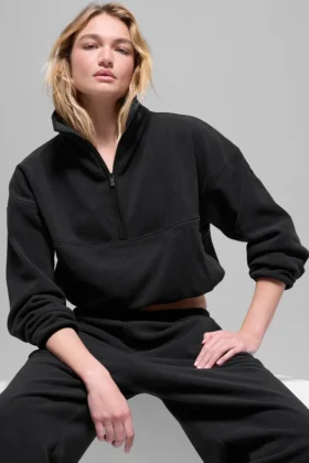 Polar Fleece Retreat Cover up – czarny