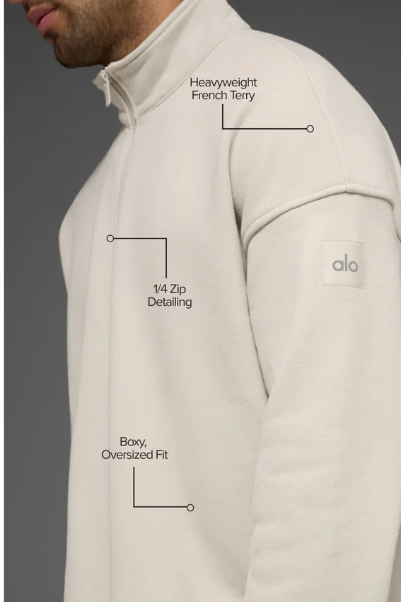 Renown Heavy Weight 1/4 Zip – kolor kości