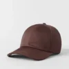 Satynowa czapka Off-Duty – Brownstone