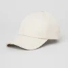 Satynowa czapka Off-Duty – kremowa