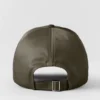 Satynowa czapka Off-Duty – oliwkowa