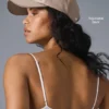 Satynowa czapka Off-Duty – taupe Satyna