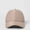Satynowa czapka Off-Duty – taupe Satyna