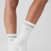 Skarpetki sportowe unisex z półwysoką cholewką – białe