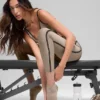 Skarpetki sportowe z zakładką unisex – kolor szary