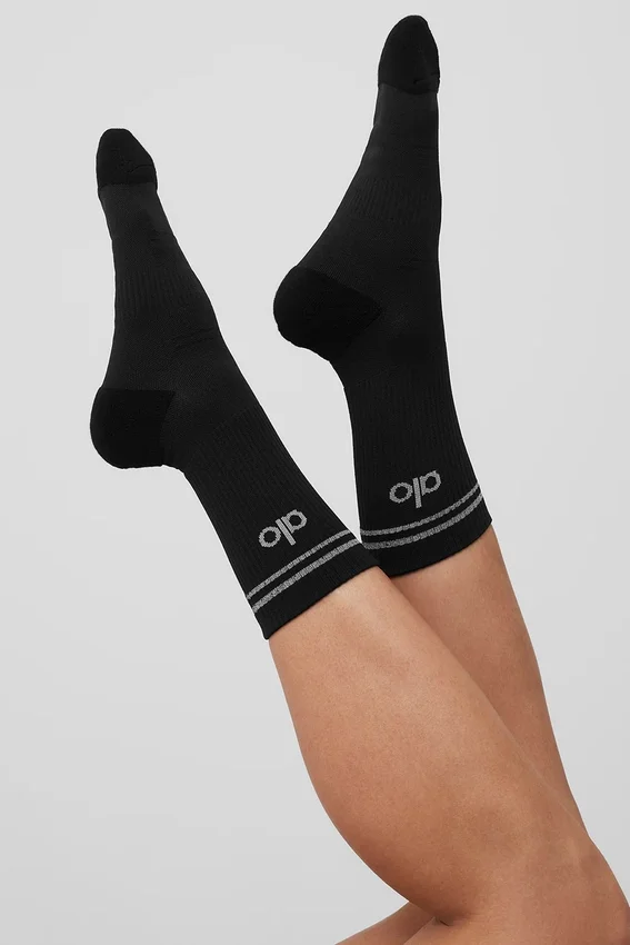 Skarpetki unisex typu half-crew – czarne