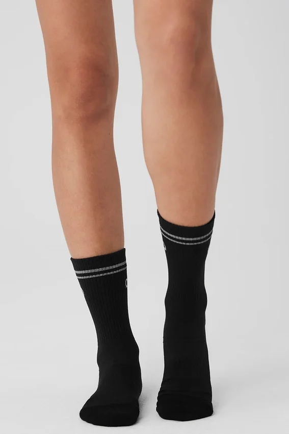 Skarpetki unisex typu half-crew – czarne