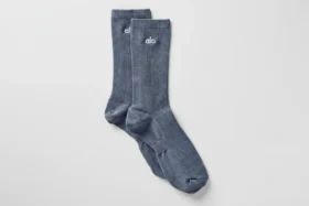 Skarpetki unisex z niską cholewką w stonowanym stylu – kolor „Bluestone”