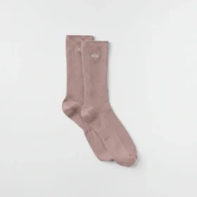 Skarpetki unisex z półwysoką cholewką w stonowanym stylu – kolor taupe