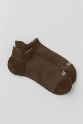 Skarpety sportowe z zakładką unisex – kolor espresso