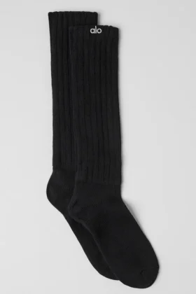 Skarpety typu scrunch unisex – czarne