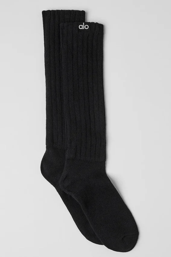 Skarpety typu scrunch unisex – czarne