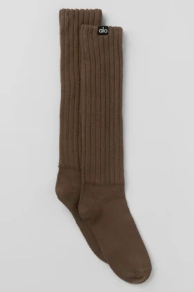 Skarpety typu scrunch unisex – kolor Espresso