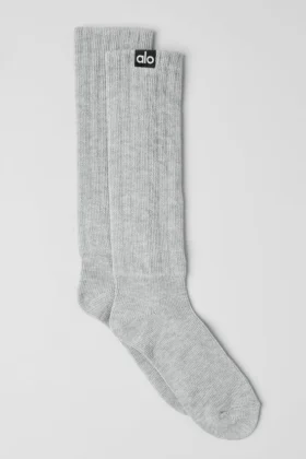 Skarpety typu scrunch unisex – sportowa szarość melanżowa