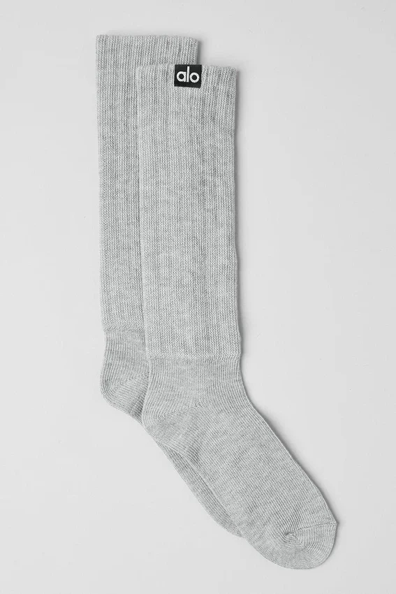 Skarpety typu scrunch unisex – sportowa szarość melanżowa