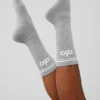 Skarpety unisex Throwback – sportowa szarość melanżowa/biały