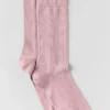 Skarpety z siateczki z kaszmiru – Vintage Pink