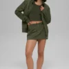 Spódnica mini „Work It” – oliwkowa