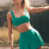 Spódnica tenisowa Alo Softsculpt Topspin – Emerald Isle