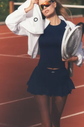 Spódnica tenisowa „Double or Nothing” – granatowa