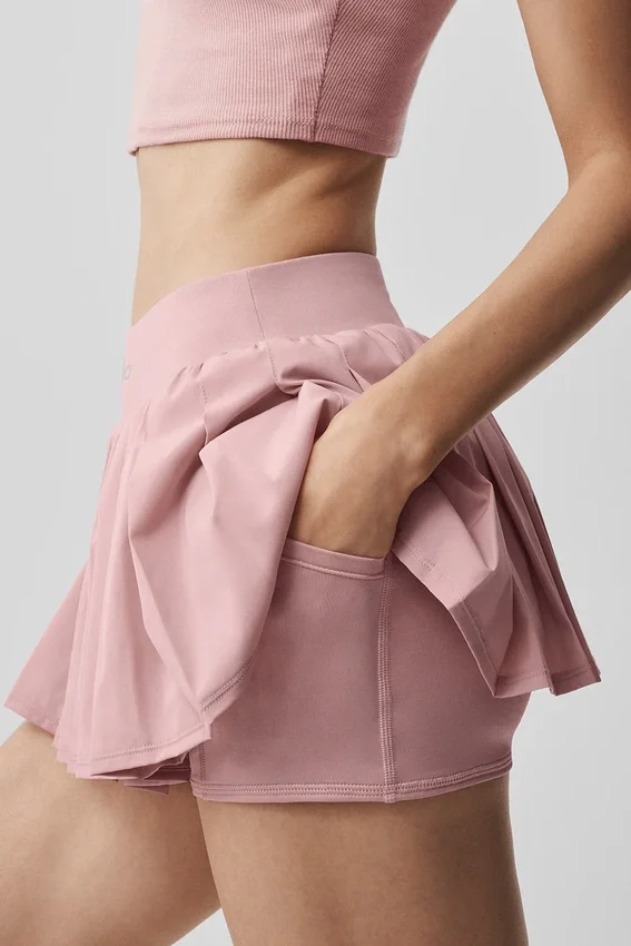 Spódnica tenisowa „Double or Nothing” – Vintage Pink