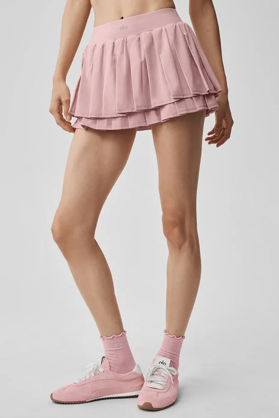 Spódnica tenisowa „Double or Nothing” – Vintage Pink