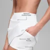 Spódniczka tenisowa High-Waist Airbrush z krojem Good Form – biała