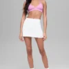 Spódniczka tenisowa High-Waist Airbrush z krojem Good Form – biała