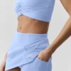 Spódniczka tenisowa High-Waist Airbrush z krojem Good Form – jasnoniebieska
