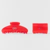Spinka „Effortless Claw Clip” (pakiet 2 szt.) – jaskrawoczerwona