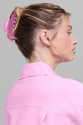 Spinka „Effortless Claw Clip” (zestaw 2 szt.) – cukierkowy róż/jasna czerwień