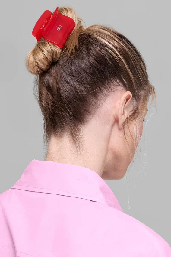 Spinka „Effortless Claw Clip” (zestaw 2 szt.) – cukierkowy róż/jasna czerwień