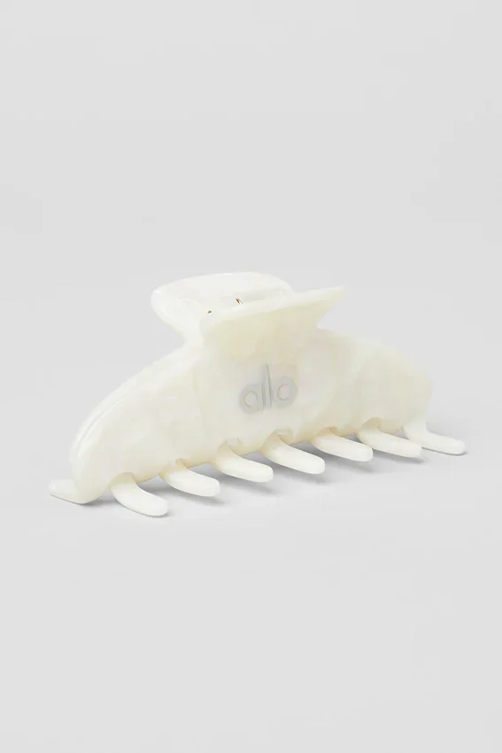 Spinka typu „claw” w stylu lat 90. – White Pearl