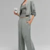 Spodnie Breezy z szerokimi nogawkami (krój regular) – Lunar Grey