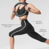 Spodnie capri Airlift High-Waist z kontrastowymi wstawkami – czarne/białe