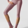 Spodnie capri Airlift Mesh High-Waist w kolorze Smoky Quartz