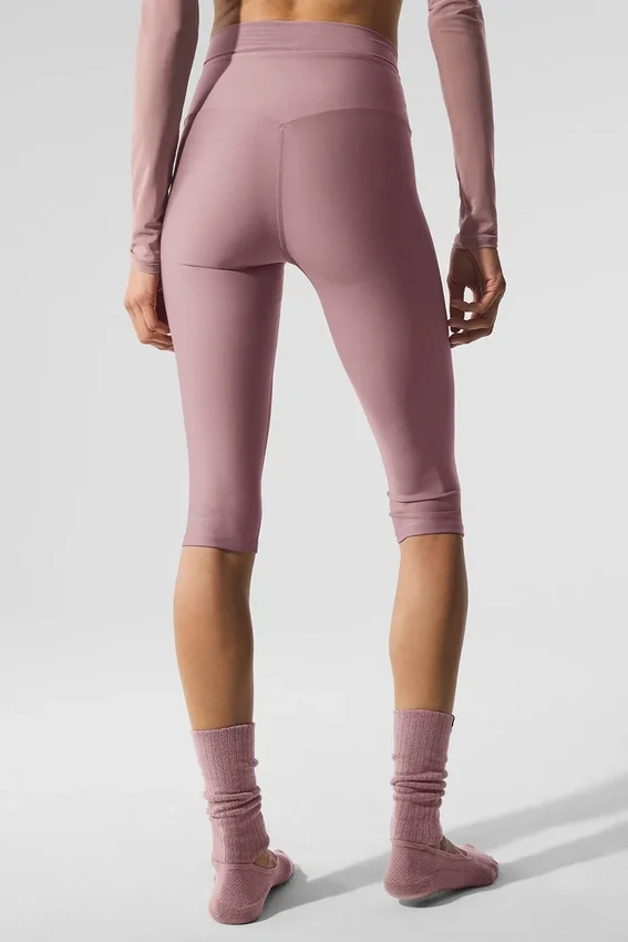 Spodnie capri Airlift Mesh High-Waist w kolorze Smoky Quartz