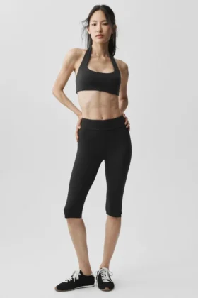 Spodnie capri Alo Softsculpt Shoreline – czarne
