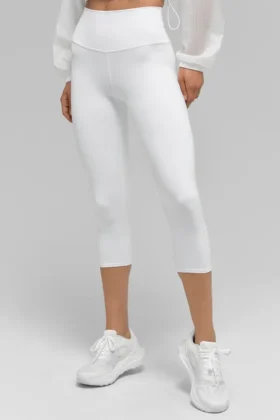 Spodnie capri Alo z High-Waist Airbrush i nadrukiem Airbrush | Legginsy damskie