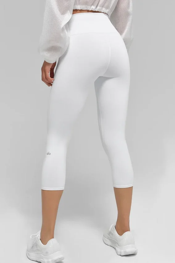 Spodnie capri Alo z High-Waist Airbrush i nadrukiem Airbrush | Legginsy damskie